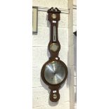 A modern mahogany banjo barometer, 104cm high.