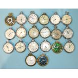 A collection of twenty pocket watches by Ingersoll, Westclox, Smiths, etc, (a/f), (20).