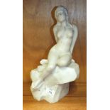 A composite figure of a nude woman after E Villanis, 29cm high.