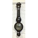 A mahogany banjo barometer inscribed 'J Somalvico & Co, London', 97cm high.