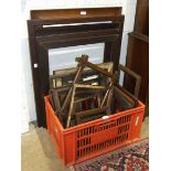 A collection of mainly 19th and early-20th century picture frames, various sizes.