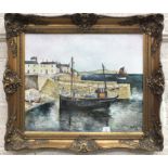 Derek Wilson, 'Penzance trawler moored to quayside', oil on board, signed and dated '05, 50 x 60cm.
