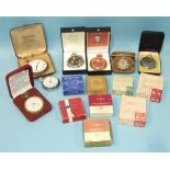 A collection of sixteen pocket watches by Ingersoll, Westclox, etc, many in original boxes, (16).