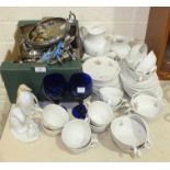 Approximately eighty pieces of Royal Doulton 'Tumbling Leaves' pattern dinner and tea ware, a