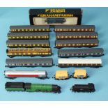 Graham Farish N gauge, No.1007 08 Class BR diesel, boxed, 4-6-2 LNER locomotive and tender, (no