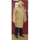 A Royal Navy Gieves great coat, (Lt Commander) c1940's, a Royal Navy duffle coat, an Aquarock