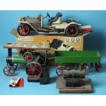 Mamod, Steam Roadster SA1, boxed, Traction Engine with open wagon and a Hobbies horizontal