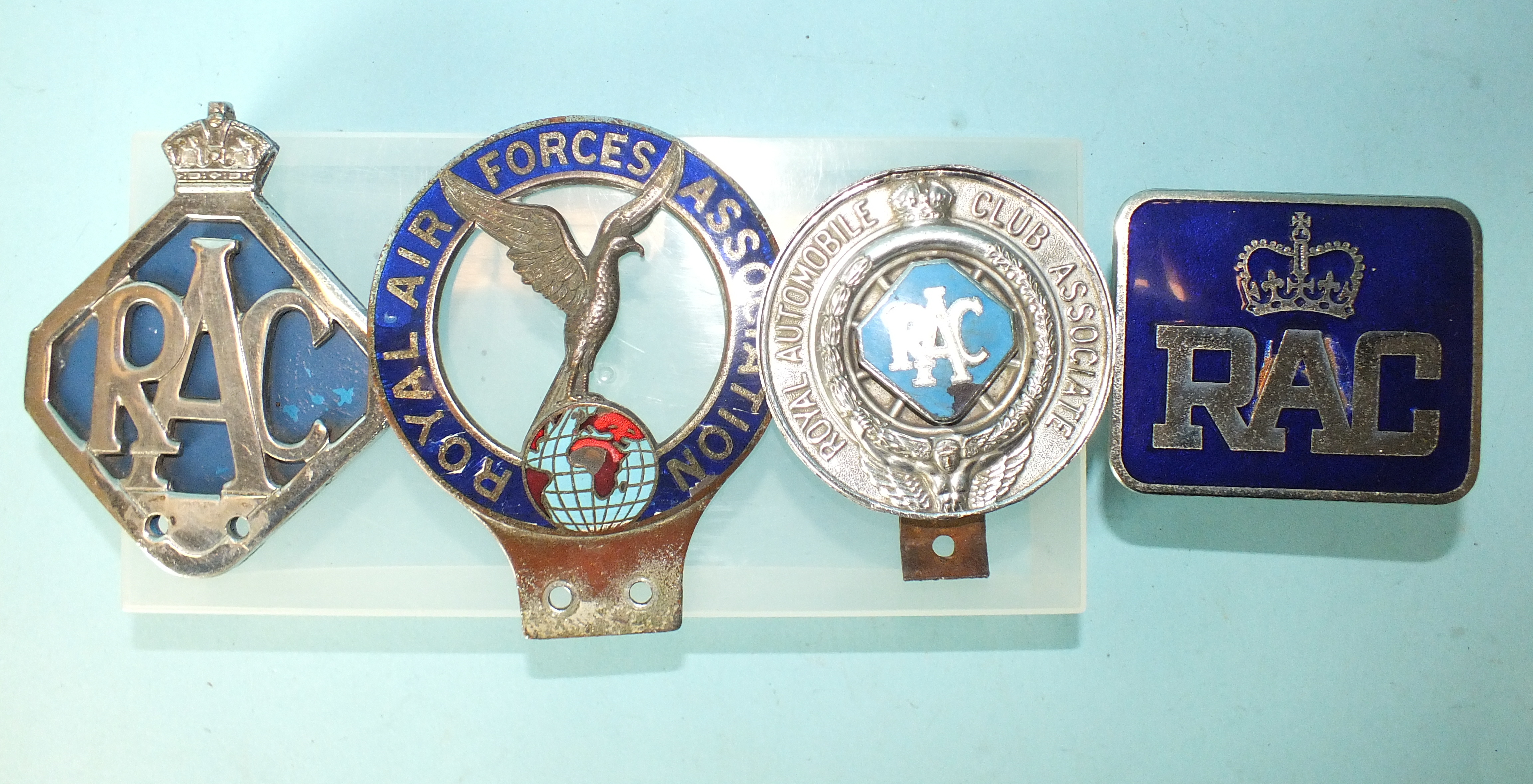 Two Royal Air Forces Association car badges, three various RAC car badges and three other car - Image 3 of 3