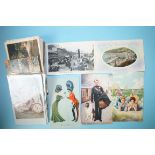 Approximately sixty early-20th century postcards, various, approximately 700 topographical