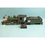 Bachmann G-Scale, American 4-6-0 ET & WNC locomotive and tender RN12, radio-controlled.