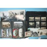 Approximately 200 postcards, mainly topographical UK and all-world, in an album and loose, various