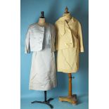 Vintage clothing: A Saks Fifth Avenue eau de nil dress and jacket, (unworn, still with labels and