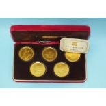 A Pobjoy Mint set of four 1979 Isle of Man sterling silver proof crowns 'Millennium of Tynwald', (