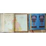 Bartholomew's Revised Half-Inch "Contoured Maps" - an atlas for library reference, containing: 2