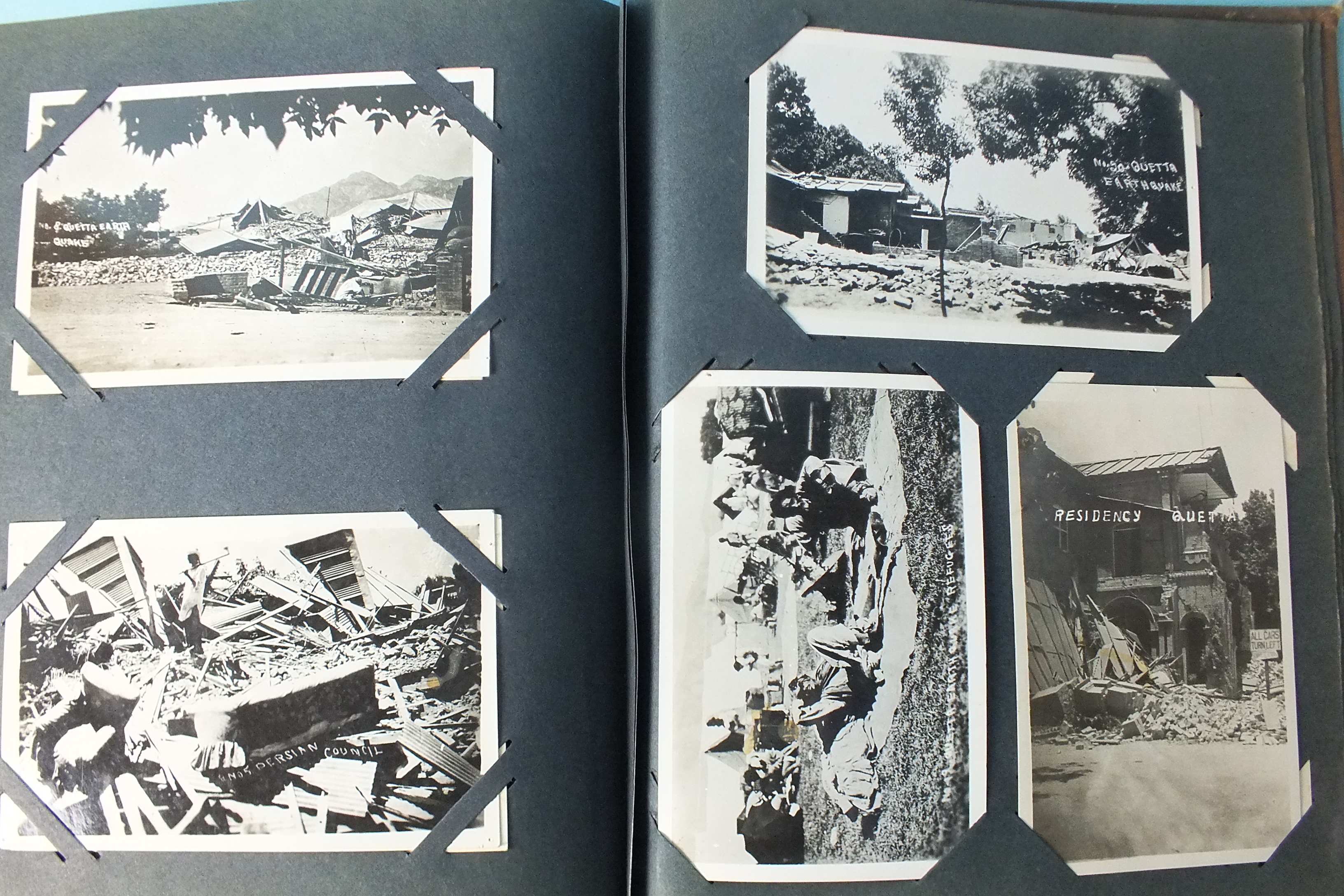 An album of nearly 300 first-half of the 20th century postcards, including nine RPs of a Quetta - Image 4 of 6