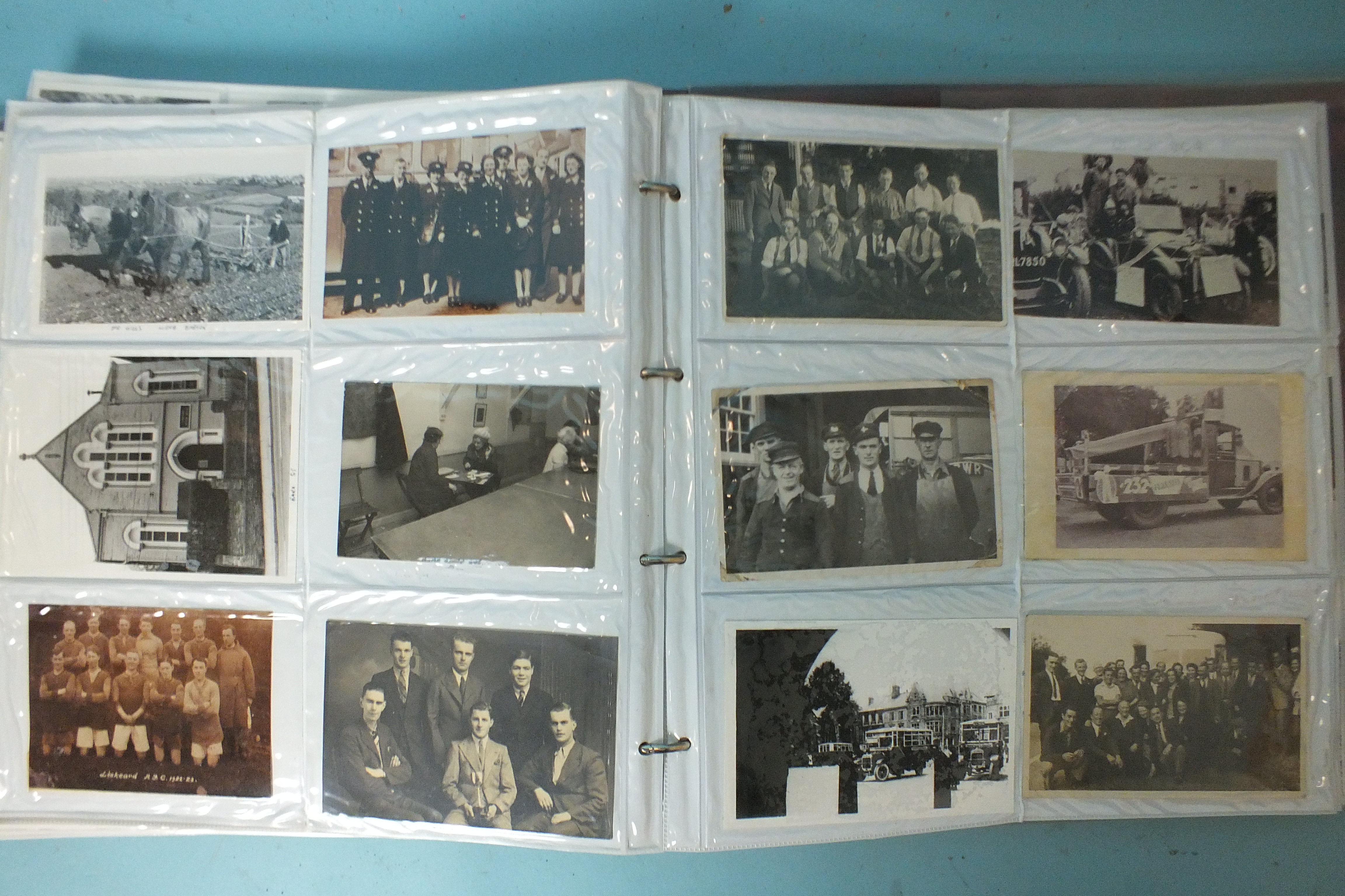 An album of approximately 430 postcards of Liskeard, including fire damage, local dignitaries, - Image 2 of 2