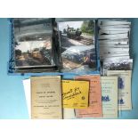 A large quantity of black and white and colour photographs of locomotives and railways, etc.