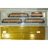 Märklin HO gauge, 2870 Swedish Express Train of 1938, wood finish, (boxed).