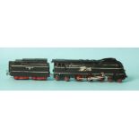 Märklin HO gauge, 3007 4-6-4 Streamline Express locomotive and tender, a/f, (no box).