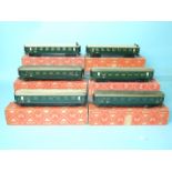 Märklin HO gauge, 346/1, six boxed coaches, three with lights, (some boxes incorrectly numbered), (