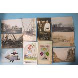 Approximately 110 postcards: shipping and Navy, including three of HMS Montague wreck at Lundy 1906,