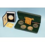 A Pobjoy Mint set of four 1981 Isle of Man limited edition sterling silver 'International Year of