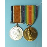 A WWI pair of medals awarded to 182020 SPR E J Joyce RE, Victory and War Medals, (2).
