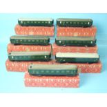 Märklin HO gauge, 346/1, seven coaches, boxed, (not all correctly numbered), (7).