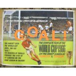 A British quad film poster 'Goal', rolled, (a/f, scuff, tear, Sellotape mark).