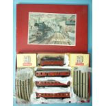 Märklin HO gauge, 3118 3-rail train set, comprising brown 2-8-2 GS800 twin pantograph electric