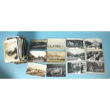 Approximately 320 postcards, mainly topographical, UK and France, including Australian cricket team,