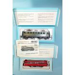 Märklin Hamo HO gauge, 8336 pantograph electric locomotive and a Märklin 3016 rail bus, (boxed), (