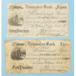 Devonshire Bank, Williams, Cann, Searle & Co. £1, Exeter, 27 March 1818, serial number 292, pin