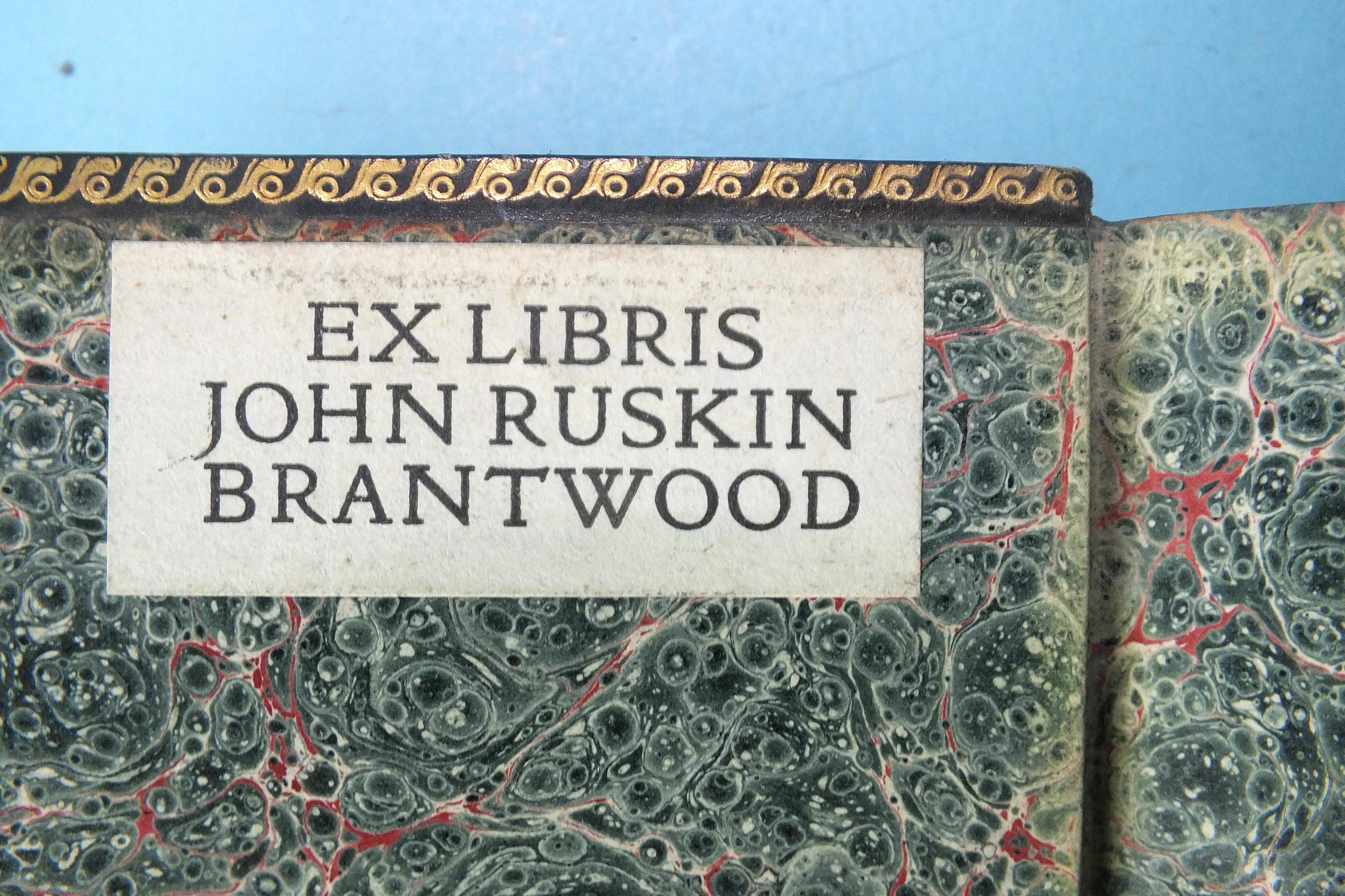 A small volume of Lord Byron's Works from the Library of John Ruskin, bearing signature 'J Ruskin' - Image 2 of 3