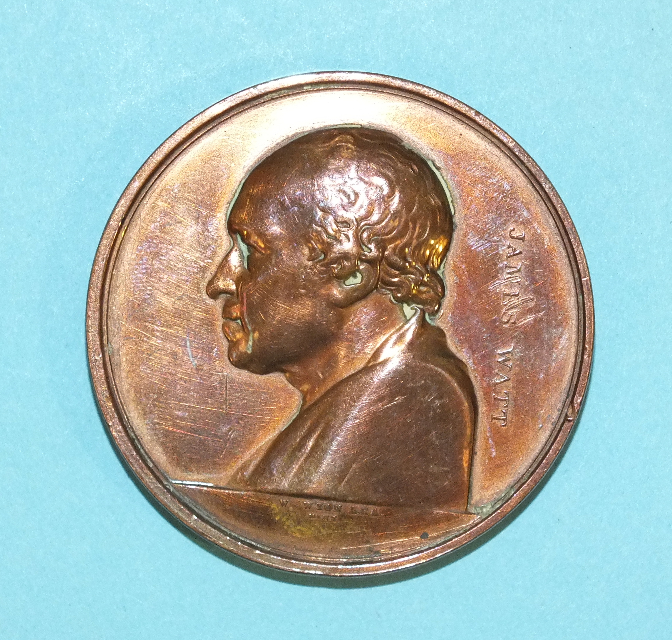 A British Academic Medal, Bronze 4.5cm wide, Royal Cornwall Polytechnic Society First Class James