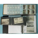 A quantity of postcards in two albums, including 20 postcards of hospital ships and approximately 80