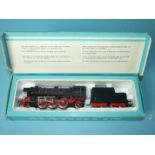 Märklin HO gauge, 3005 3-rail 2-6-2 locomotive 23014 and tender 3005, (boxed).