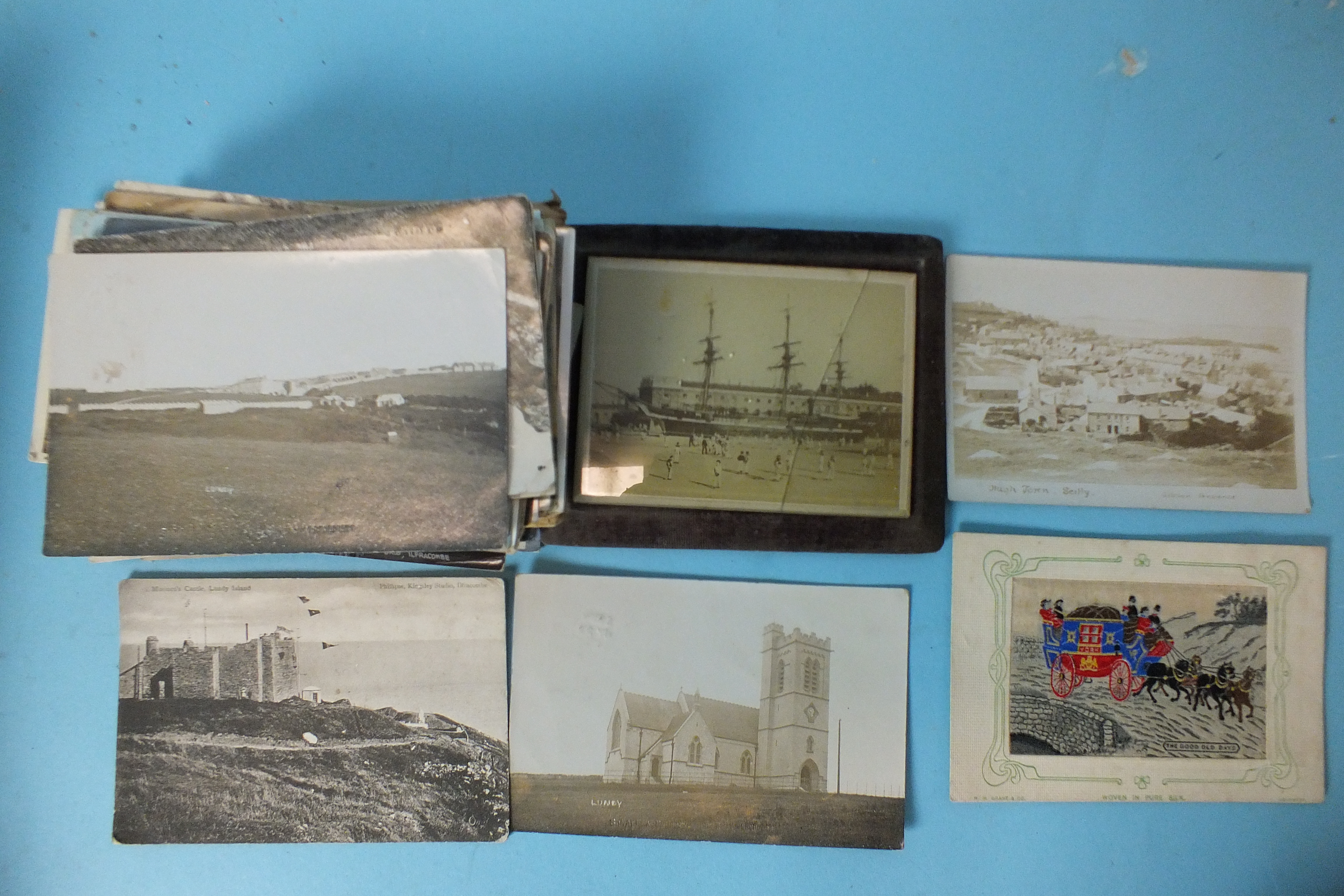 Approximately 110 postcards: shipping and Navy, including three of HMS Montague wreck at Lundy 1906, - Image 2 of 2