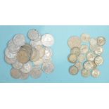 A collection of British and world coinage, including pre-1947 silver.