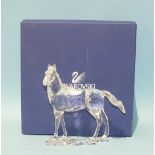 A Swarovski Crystal Mare Horse, boxed.