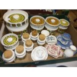 A collection of eleven Portmeirion food pots and covers decorated in the 'Talisman' pattern.