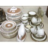 Various Spode dinnerware in the Provence Terra Rosa pattern, twenty-nine pieces and other ceramics.