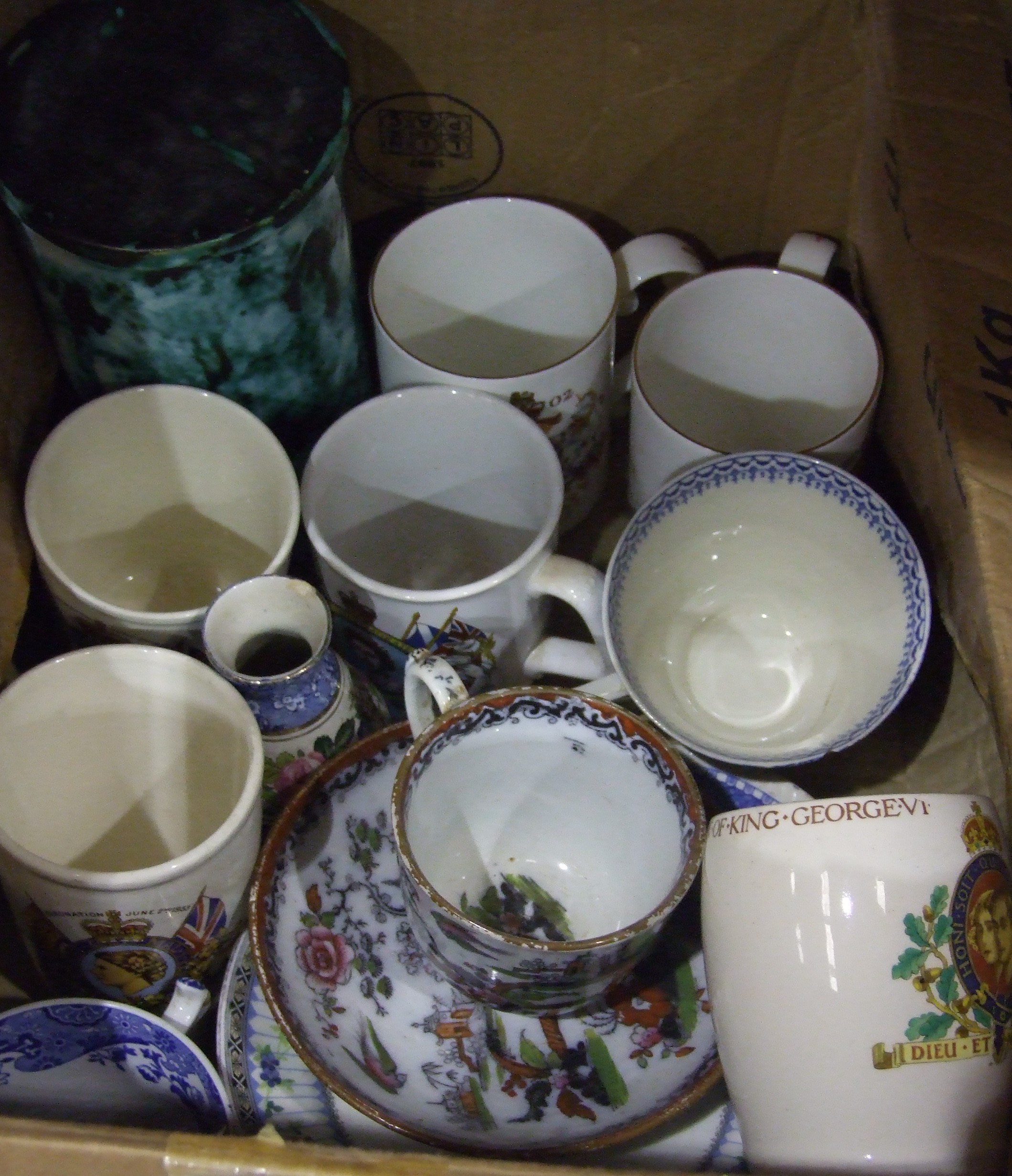 Various commemorative mugs, a Royal Winton 'Somerset' preserve jar and other ceramics. - Image 2 of 2