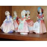 A collection of five Royal Doulton figurines: 'Diana' HN1986, 'Cissie' HN1809, 'Tootles' HN1680, '