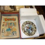 The 'Dandy' comic, 1970 x 39, 1971 x 46, together with six Danbury Mint 'The Beano Plate Collection'