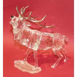 A Swarovski Crystal Stag, boxed.