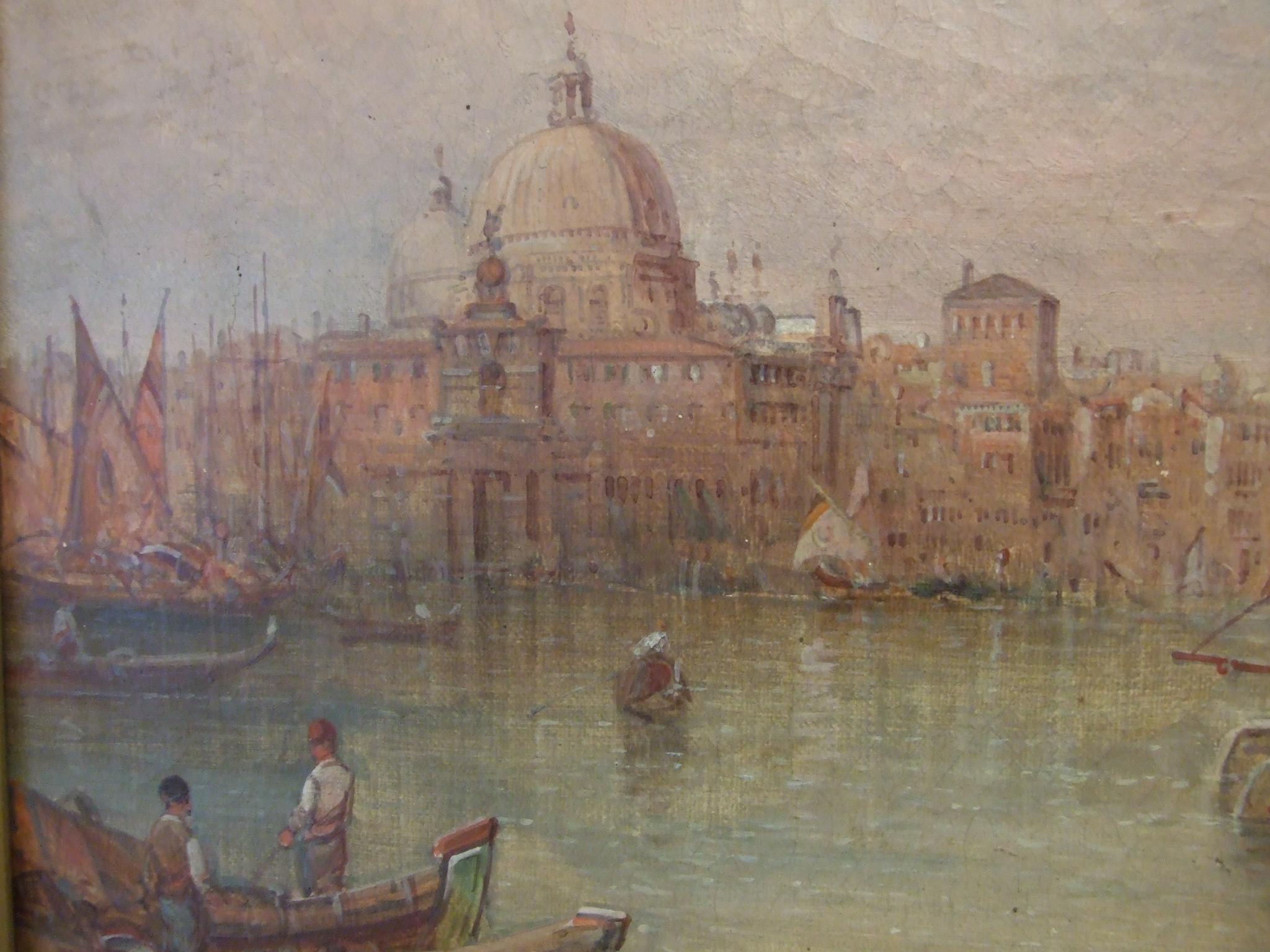 Alfred Pollentine (1836-1890) ST MARIA DELLA SALUTE Oil on canvas, signed and dated '91 and signed - Image 4 of 8