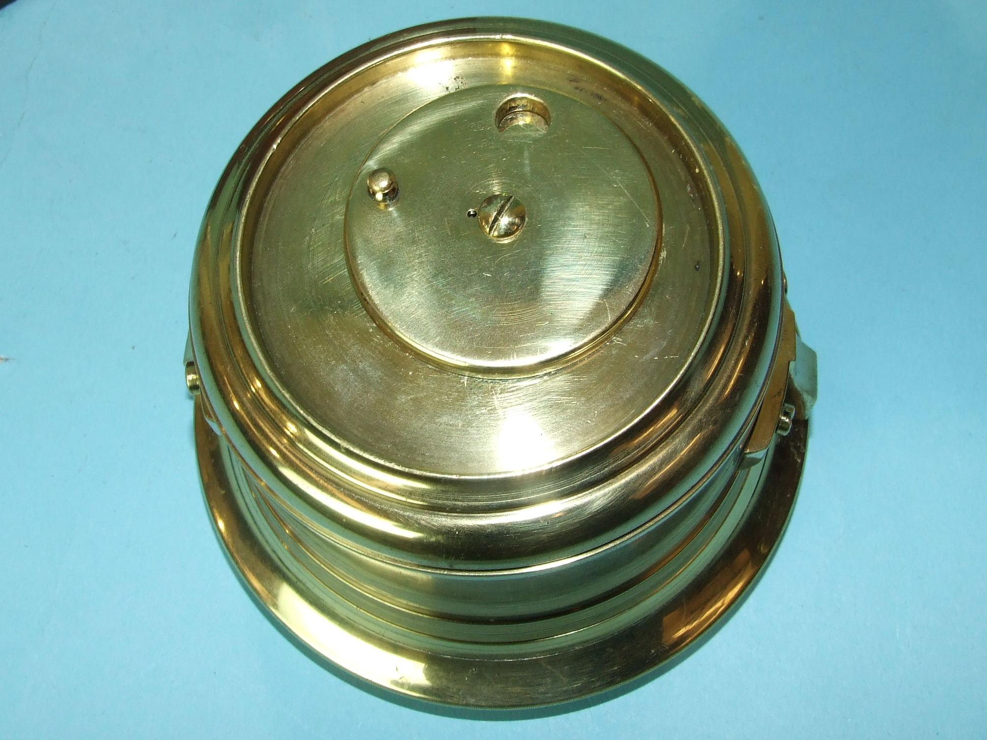 A marine chronometer, the four-inch silvered dial signed J Taylor, London, No.2415, with - Image 9 of 13