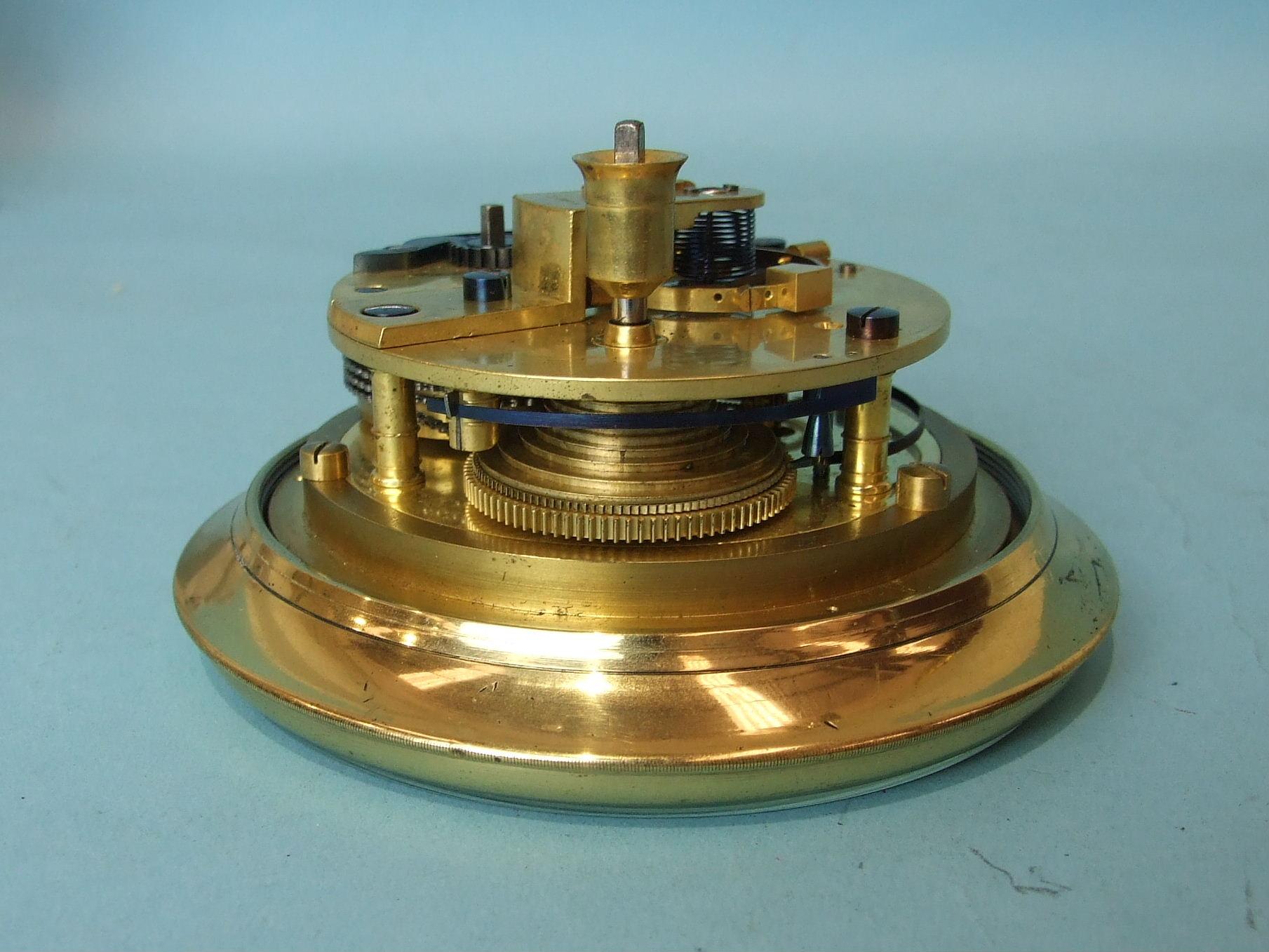 A marine chronometer, the four-inch silvered dial signed J Taylor, London, No.2415, with - Image 4 of 13