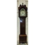 An early-19th century mahogany long case clock, the well-figured case enclosing the 13'' convex dial